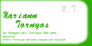 mariann tornyos business card